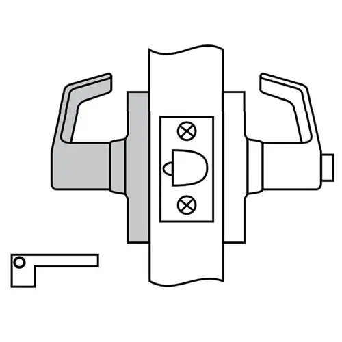 CL3332 Institution Lockset, Satin Chrome