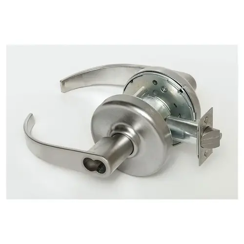 Zinc Princeton Lever and D Rose Single Cylinder Entry Grade 1 Extra Heavy Duty Cylindrical Lever Lock with LFIC 6 Pin Less Core Satin Chrome Finish