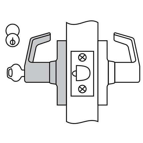 CL3355 Classroom Lockset x IC, Satin Bronze