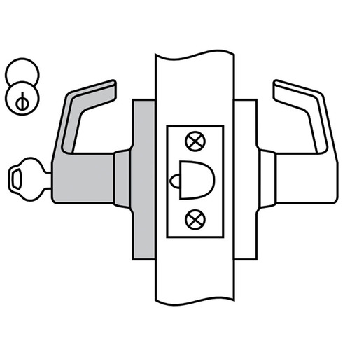 CL3357 Storeroom Lockset x IC, Satin Bronze