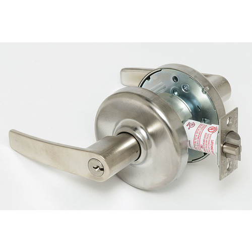 Zinc Armstrong Lever and D Rose Single Cylinder Entry Grade 1 Extra Heavy Duty Cylindrical Lever Lock L4 Keyway Satin Chrome Finish