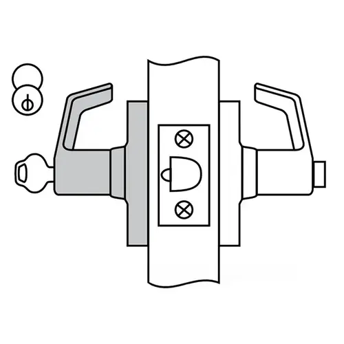 CL3361 Entrance Lockset, Satin Chrome