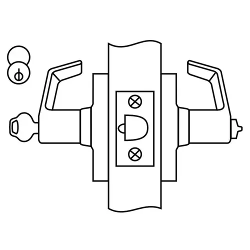 CL3551 Entrance Lockset, Satin Bronze