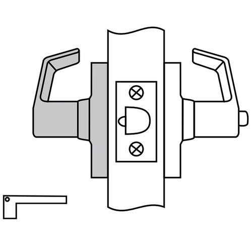 CL3820 Privacy Lockset, Bright Polished Chrome