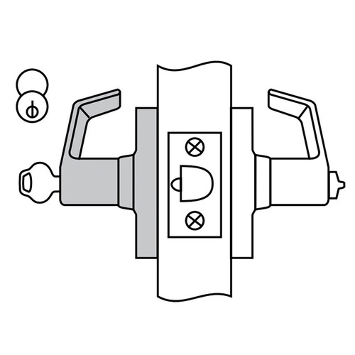 CL3851 Entrance Lockset, Bright Polished Brass