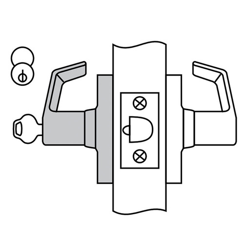 CL3857 Storeroom Lockset, Satin Bronze