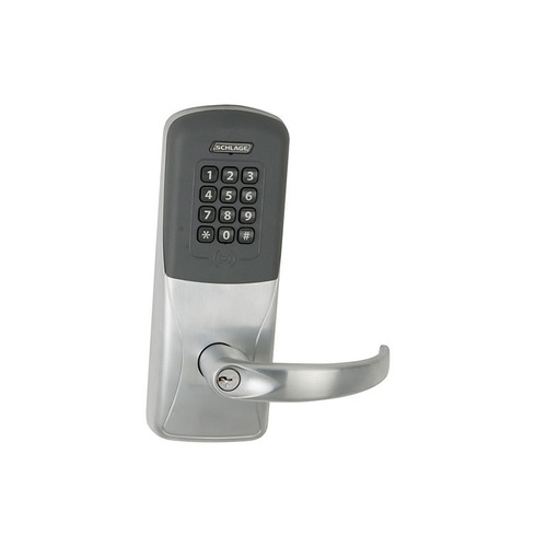 Standalone Electronic Lock with Rights on Lock Cylindrical Classroom / Storeroom Keypad Sparta Lever with Small Format Less Core Aged Bronze Finish