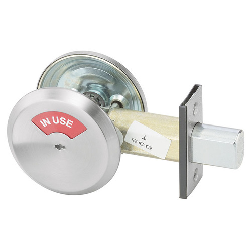 Thumbturn by Occupancy Indicator Grade 2 Deadbolt Satin Chrome Finish