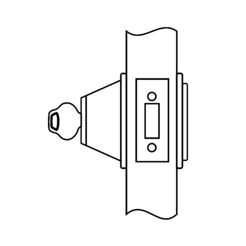 DL3011 Cylinder x Blank Deadlock, Satin Chrome