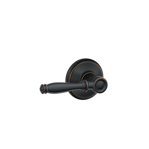 Schlage Residential F10 BIR 716 Birmingham Lever Passage Lock with 16080 Latch and 10027 Strike Aged Bronze Finish