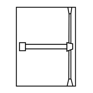 Exit Device Aluminum Painted