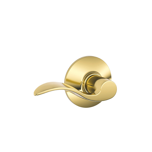 Accent Lever Passage Lock with 16080 Latch and 10027 Strike Lifetime Brass Finish