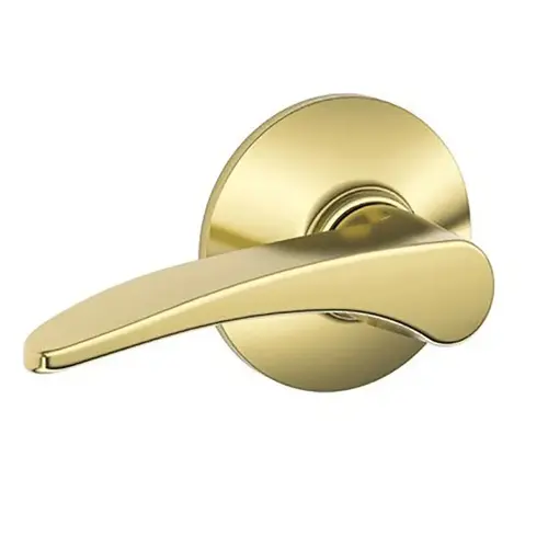 Manhattan Lever Passage Lock with 16080 Latch and 10027 Strike Bright Brass Finish