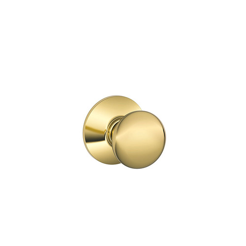 Plymouth Knob Passage Lock with 16080 Latch and 10027 Strike Lifetime Brass Finish