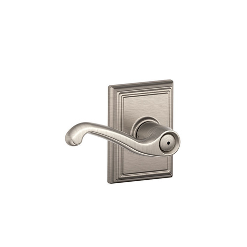 F40 Flair Lever Privacy Lock with Addison Trim Satin Nickel