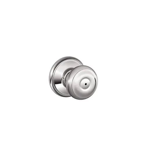 F40 Georgian Knob Privacy Lock Bright Polished Chrome