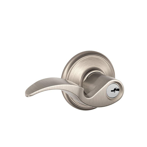 Avanti Lever Keyed Entry Lock C Keyway with 16211 Latch and 10063 Strike Satin Nickel Finish