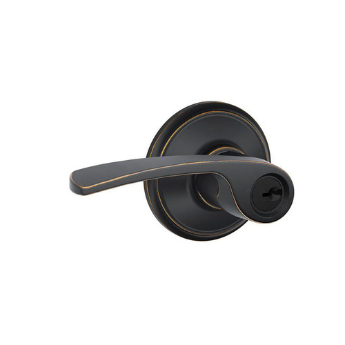 Merano Lever Keyed Entry Lock C Keyway with 16211 Latch and 10063 Strike Aged Bronze Finish