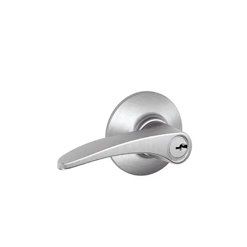 Manhattan Lever Keyed Entry Lock C Keyway with 16211 Latch and 10063 Strike Satin Chrome Finish