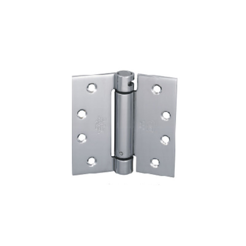 Bommer LB4310C-350-652 Lubricated Bearing Single Acting Spring Hinge, Commercial Grade Template Hole Patter Square Corner, 3-1/2 In. by 3-1/2 In. Satin Chromium