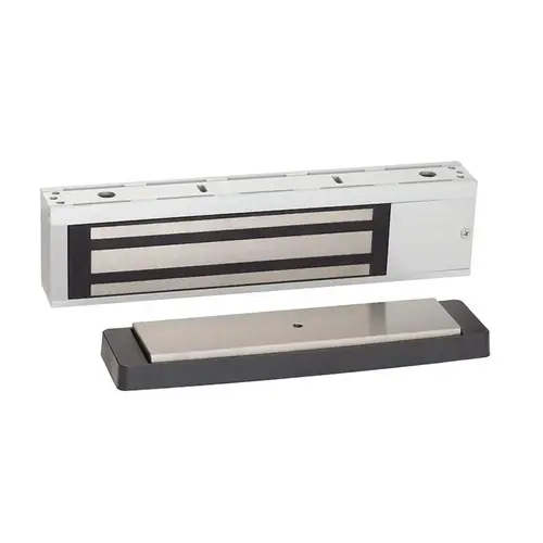 Single Maximum Security Magnetic Lock with Door Status Monitor, Magnetic Bond Sensor, and Relocking Time Delay with Anti Tamper Switch and LED Lights