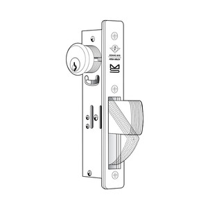 Adams Rite Ms1850sn 450 335 Ansi Size Ms Deadlock Flat Faceplate 1 1 2 Hook Bolt Black Anodized Finish