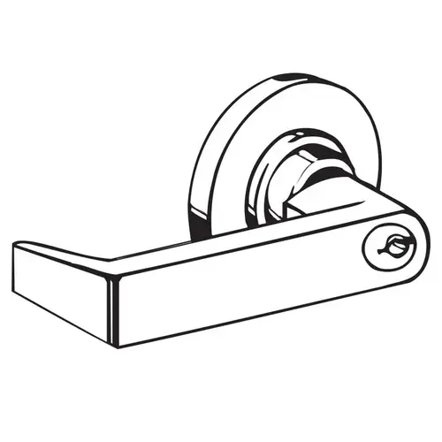 Grade 1 Classroom Lock, Rhodes Lever, Schlage FSIC Prep With Construction Core, Satin Chrome Finish, Non-Handed Satin Chrome