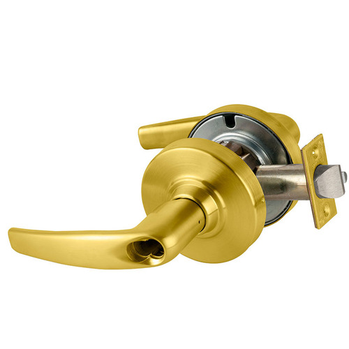 ND Series Storeroom Small Format Less Core Athens with 13-247 Latch 10-025 Strike Bright Brass Finish