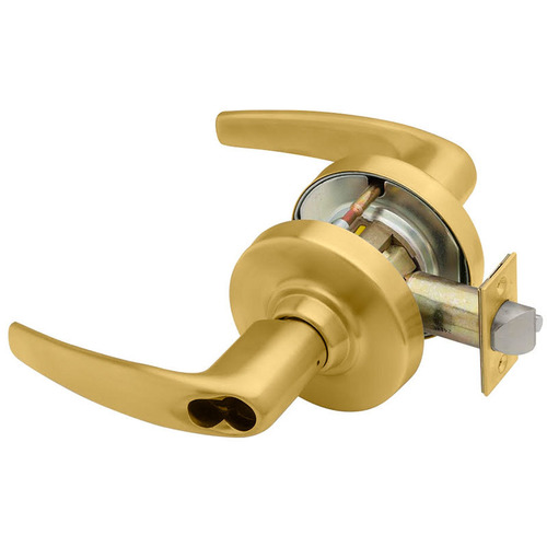 ND Series Classroom Large Format Less Core Athens with 13-247 Latch 10-025 Strike Bright Brass Finish