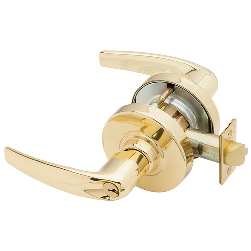 ND Series Corridor C123 Keyway Athens with 13-247 Latch 10-025 Strike Satin Brass Finish