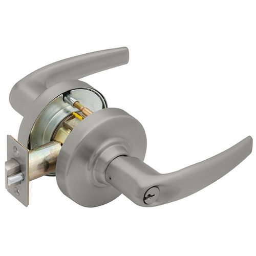 ND Series Corridor C123 Keyway Athens with 13-247 Latch 10-025 Strike Satin Nickel Finish