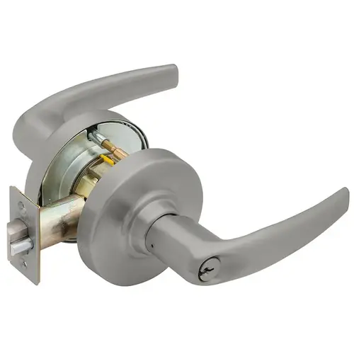 ND Series Vandlgard Entry C123 Keyway Athens with 13-247 Latch 10-025 Strike Satin Nickel Finish