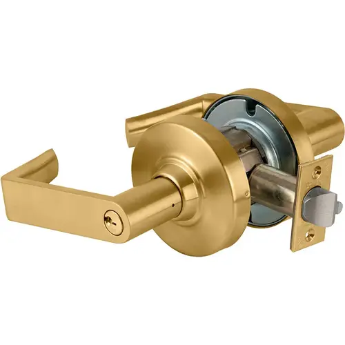 ND Series Classroom Less Cylinder Rhodes with 13-247 Latch 10-025 Strike Satin Brass Finish