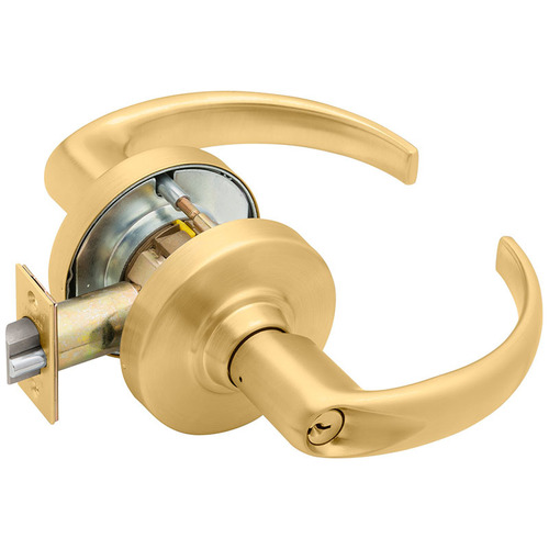 ND Series Vandlgard Classroom C123 Keyway Sparta with 13-247 Latch 10-025 Strike Satin Brass Finish