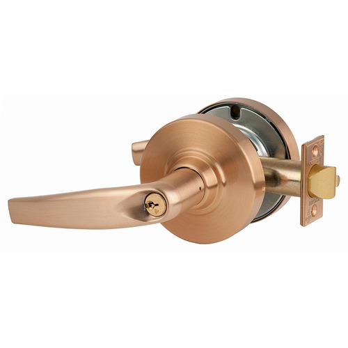 Lock Cylindrical Lock Satin Bronze Clear Coated