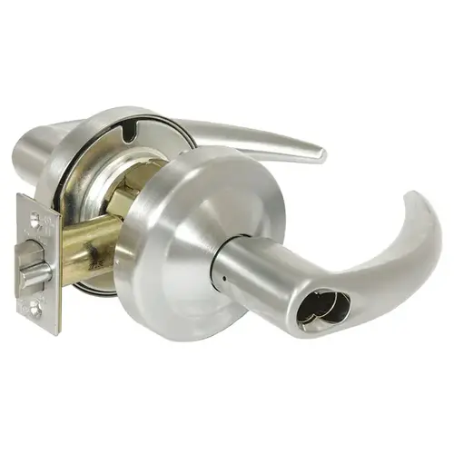 ND Series Storeroom Small Format Less Core Omega with 13-247 Latch 10-025 Strike Satin Chrome Finish