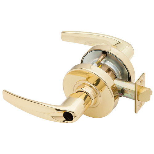 ND Series Vandlgard Entry Large Format Less Core Tubular with 13-247 Latch 10-025 Strike Bright Brass Finish