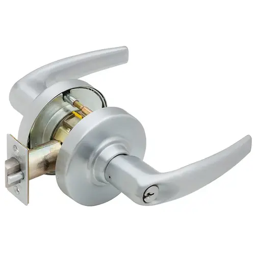 ND Series Vandlgard Classroom Security C Keyway Athens with 13-247 Latch 10-025 Strike Satin Chrome Finish