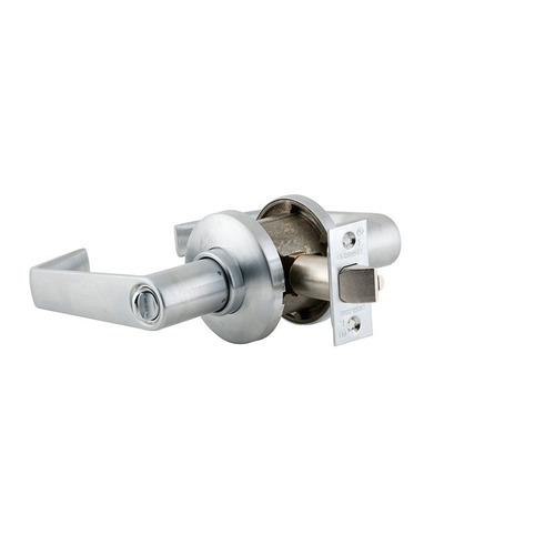 S200 Series Interconnected Entry Single Locking Full Size Less Core Saturn Lever with 16-481 Latch 10-109 Strike Satin Chrome Finish