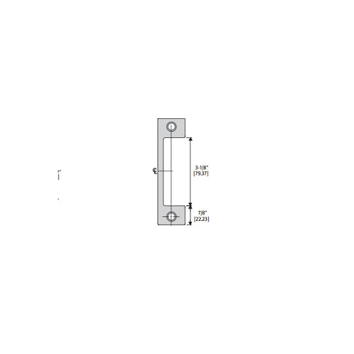 Faceplate for HES 1006 Series Electric Strikes for Mortise Lockset with 1 Inch Deadbolt and Center-Lined Deadlatch Satin Bronze Clear Coated