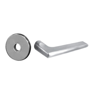 Mortise Entry Trim Only with F Lever and LN Rose Satin Chrome Finish