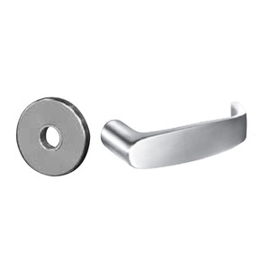 Office Mortise Trim Only with L Lever and LN Rose Bright Chrome Finish
