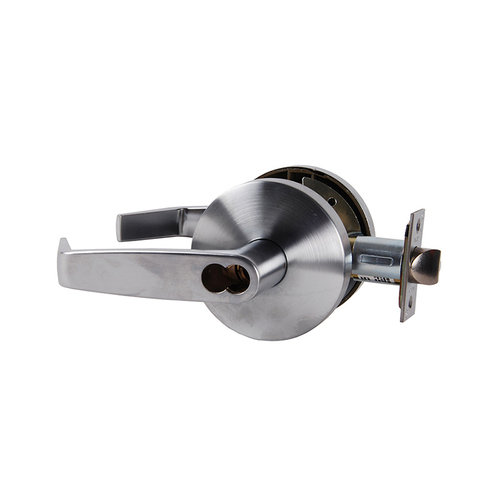 Falcon W511BD D 626 Single Cylinder Grade 2 Dane Entry/Office Door Lever Set with Small Format Interchangeable Core from the W Collection Satin Chrome