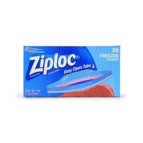 Ziploc Double Zipper Quart Freezer Bags, 216 Count