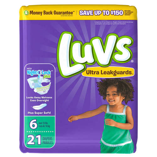 LUVS DIAPERS JUMBO PACK SIZE 6