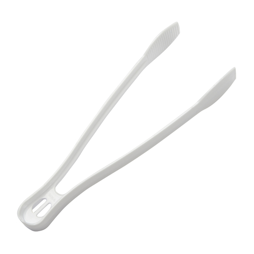 WNA-CATERLINE PACK A7TSWH SMALL TONG 9 INCH WHITE SERVING UTENSIL