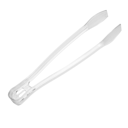 TONG SMALL 9 INCH CLEAR POLYSTYRENE