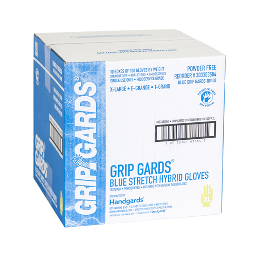 GRIP GARDS 303363564 GLOVES STRETCH BLUE EXTRA LARGE