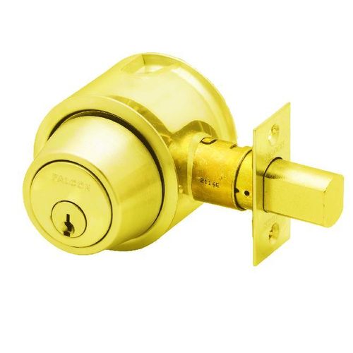 D100 Series Deadbolt Grade 1, Bright Polished Brass