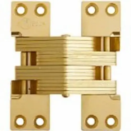 1-3/8" x 4-1/2" Heavy Duty Alloy Steel Fire Rated Invisible Hinge for 2" Doors Bright Stainless Steel Finish